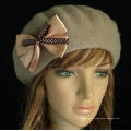 Fashion winter Bowknot Bonnets en laine d&#39;extérieur pour femme